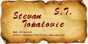 Stevan Topalović vizit kartica